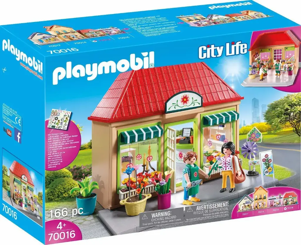 Playmobil City Life 70016 Florărie – Set de joacă Magazin de flori cu figurine