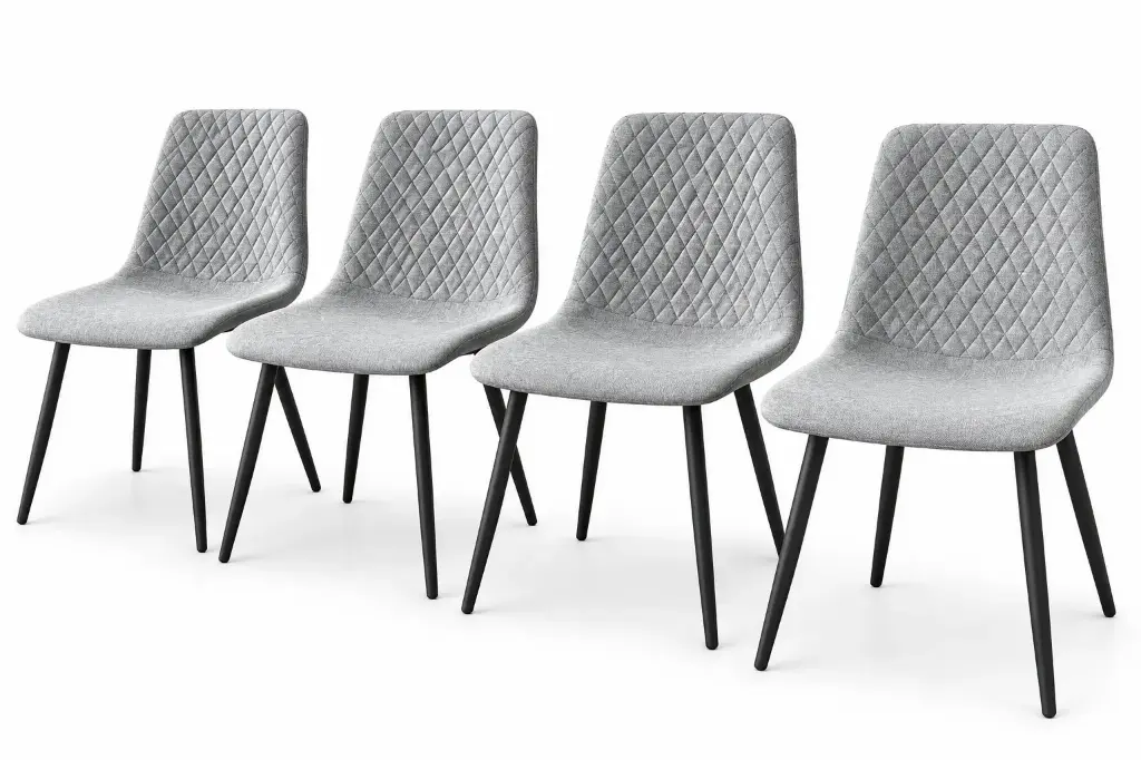 Set 4 scaune dining gri - Nevada 