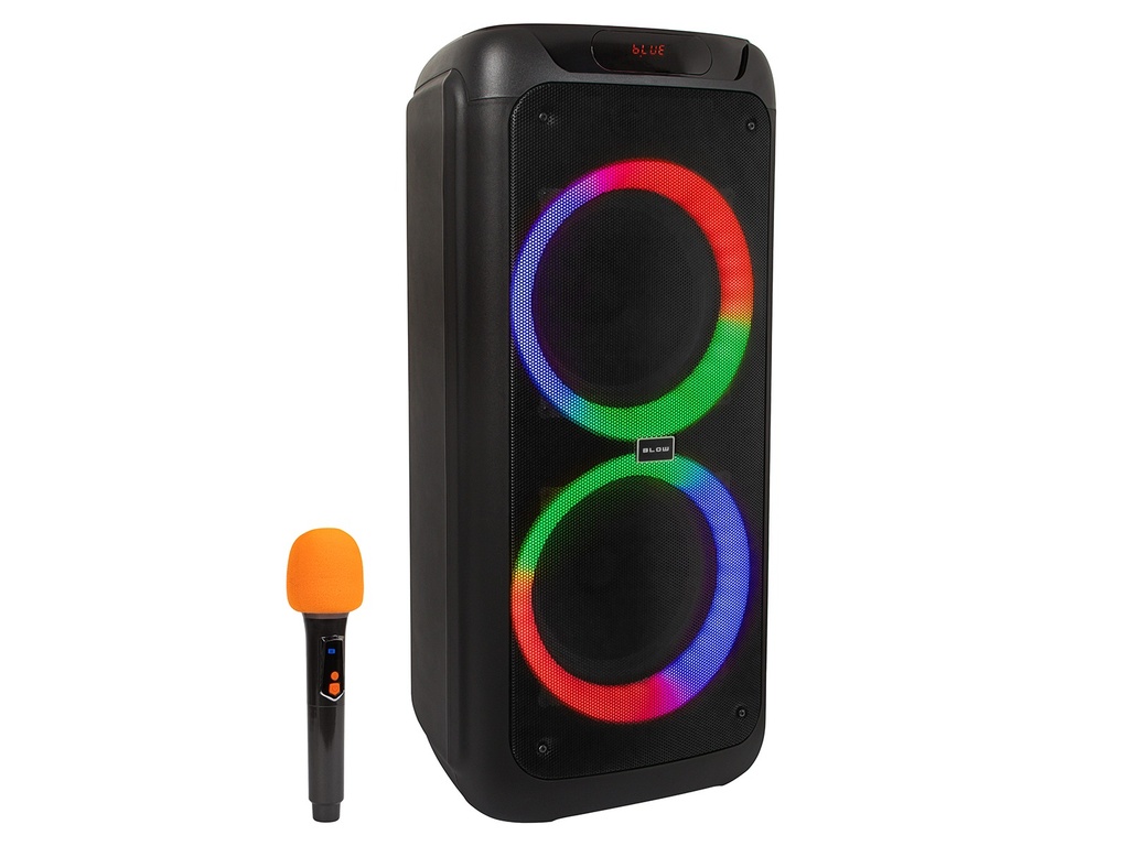 Boxă activă Bluetooth 5.3 Blow Infinity 8", 280 W, karaoke cu microfon wireless, LED, telecomandă