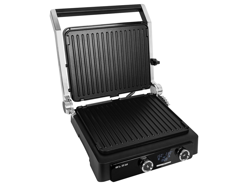 Grătar electric Blow MasterGrill PRO 2500 W, display LED, plăci detașabile, deschidere 180°, Dual Cook