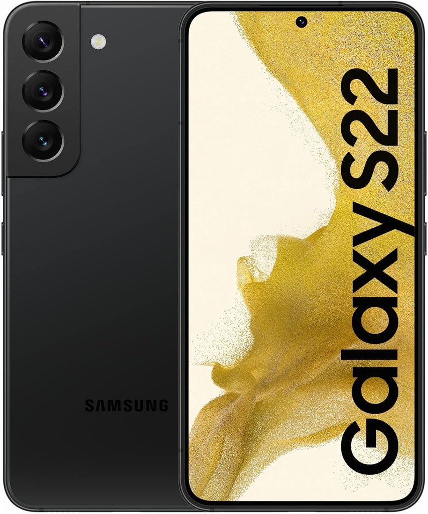 Samsung Galaxy S22, smartphone Android, afișaj Dynamic AMOLED de 6,1 inchi, baterie de 3.700 mAh, 256 GB/8 GB RAM, telefon mobil în Phantom Black, inclusiv garanția producătorului de 36 de luni [Exclusiv la Amazon]