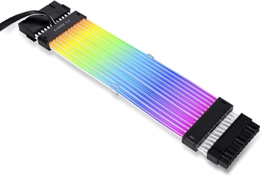 Cablu placă de bază Lian-Li Strimer Plus V2 RGB cu 24 de pini (PW24-PV2) pentru computer, negru