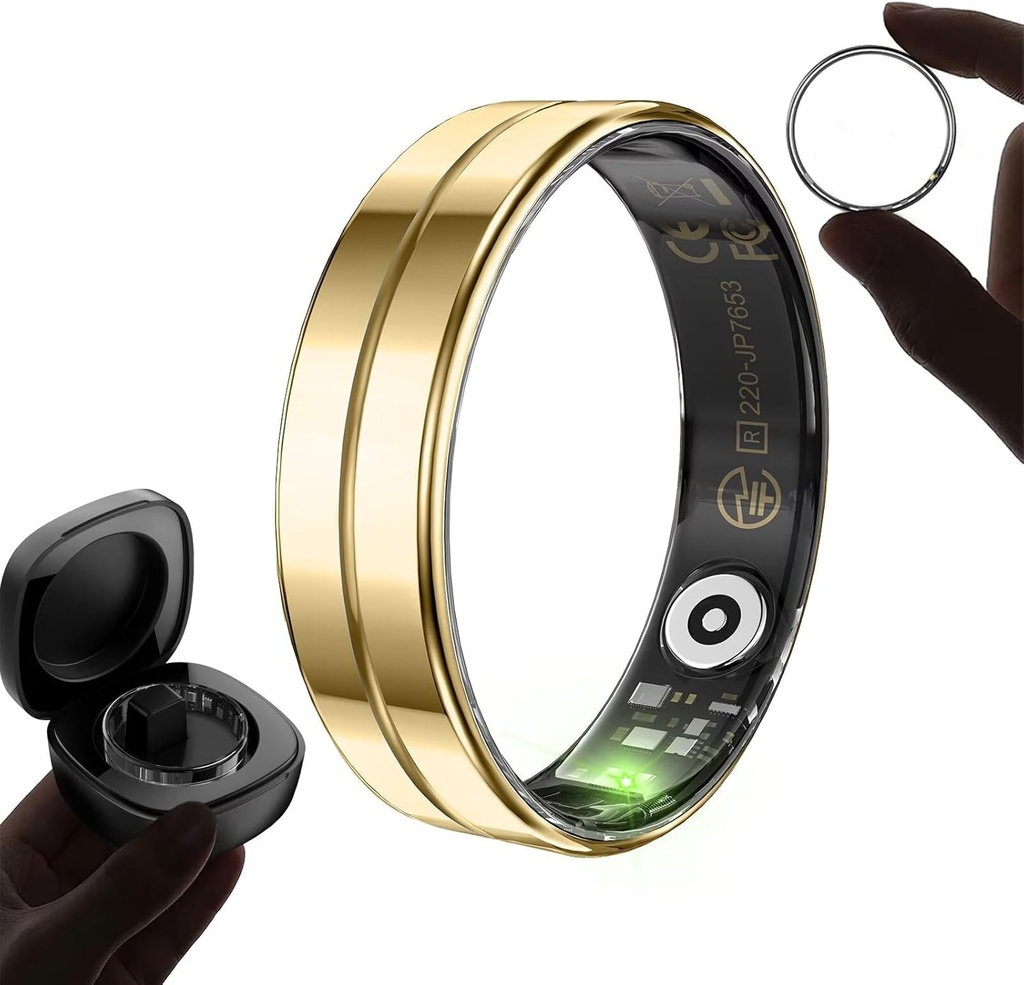 Inel inteligent Slim Bărbați Femei Inel inteligent Tiktok Inel de derulare Android Inel fitness Femei Monitorizare somn SpO2 Monitor ritm cardiac Pedometru IOS Inel fitness Monitorizare activitate ritm cardiac Negru Auriu Argintiu