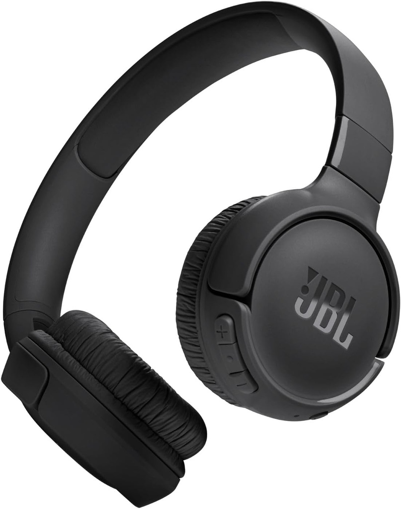 Căști on-ear Bluetooth fără fir JBL Tune 520BT, pliabile și ușoare, microfon on-ear și comenzi cu conștientizare a vocii, JBL Pure Bass, conexiune multipunct, până la 57 de ore de viață a bateriei, negru