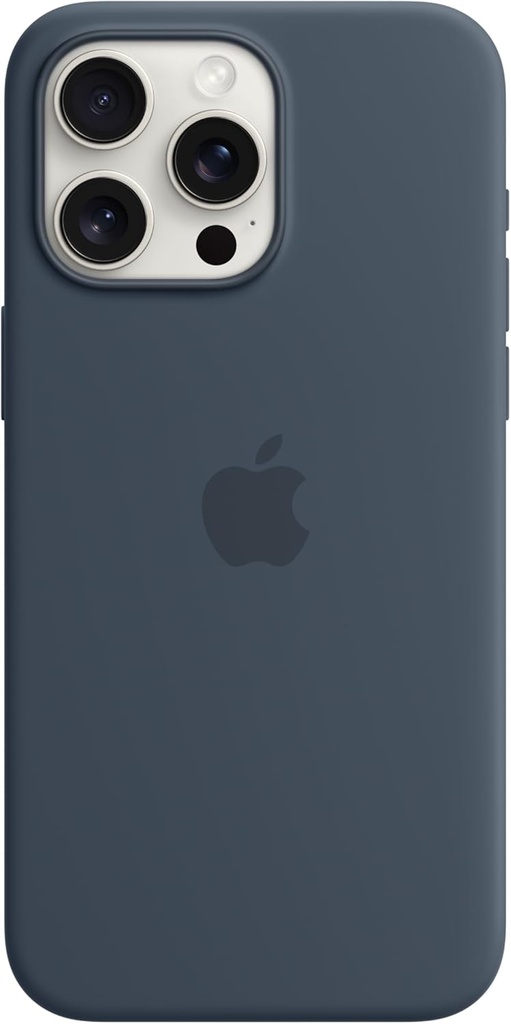 Husă din silicon Apple iPhone 15 Pro Max cu MagSafe - Storm Blue