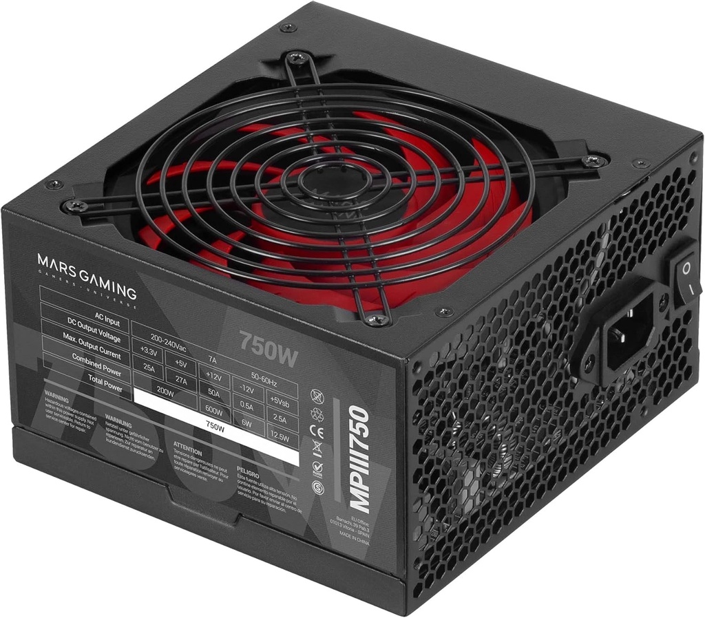 Mars Gaming MPIII750 Sursă de alimentare pentru PC 750 W ATX 85% eficiență
