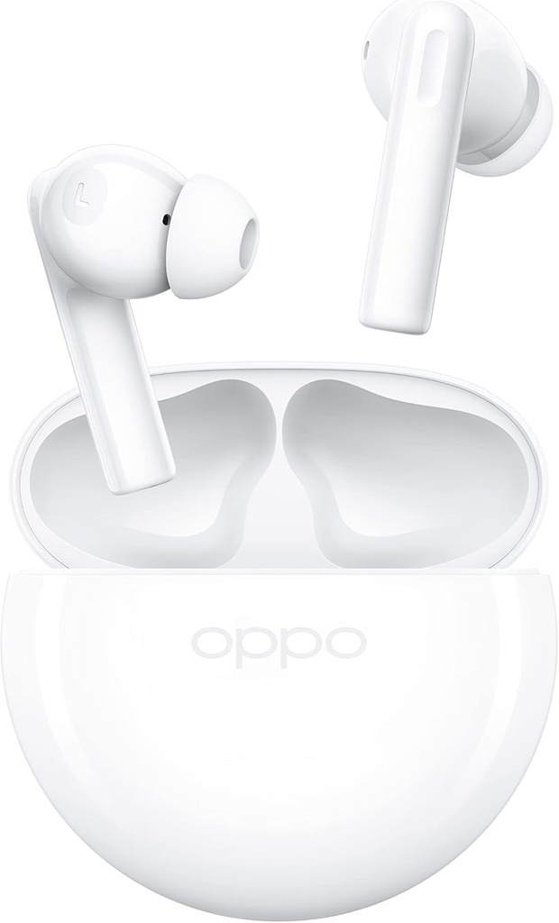 OPPO Enco Buds2, Casti True Wireless, Bluetooth 5.2, In-Ear, Reducere zgomot, Comenzi tactile, Baterie reincarcabila, Audio binaural, Sunet clar, Mod joc, [Versiunea italiana], Alb
