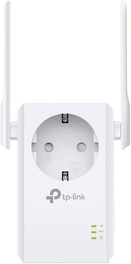 TP-Link TL-WA860RE WiFi Extender Booster cu mufa Passthrough, Port Ethernet N300Mbps, Internet Booster, Repeator WiFi, WiFi Extender, Control aplicație, WiFi Booster Range Extender, Plug and Play, mufă UK