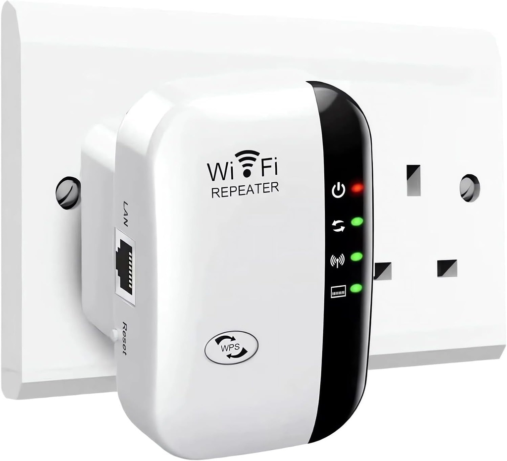 2025 Nou Repetor WLAN Amplificator WLAN 300 Mbit/s 2,4 GHz WiFi Booster cu Repetor/Router/Mod Punct de Acces, Configurare Ușoară, Extensor WiFi Cu Port LAN/WAN