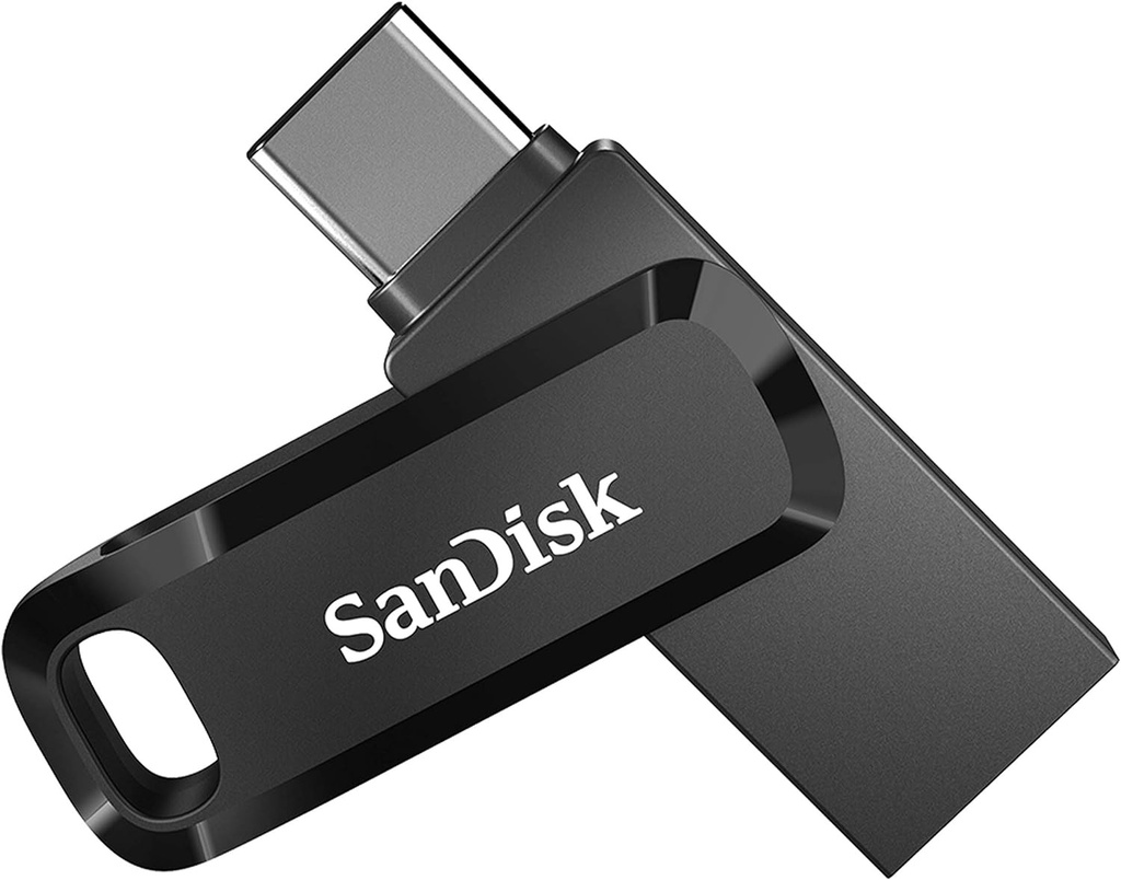 SanDisk Ultra Dual Drive Go, unitate flash de 128 GB, unitate flash USB C (pentru stocare smartphone Android, tablete, Mac si PC, pana la 400 MB/s, conectori USB tip C si USB tip A reversibile) Negru