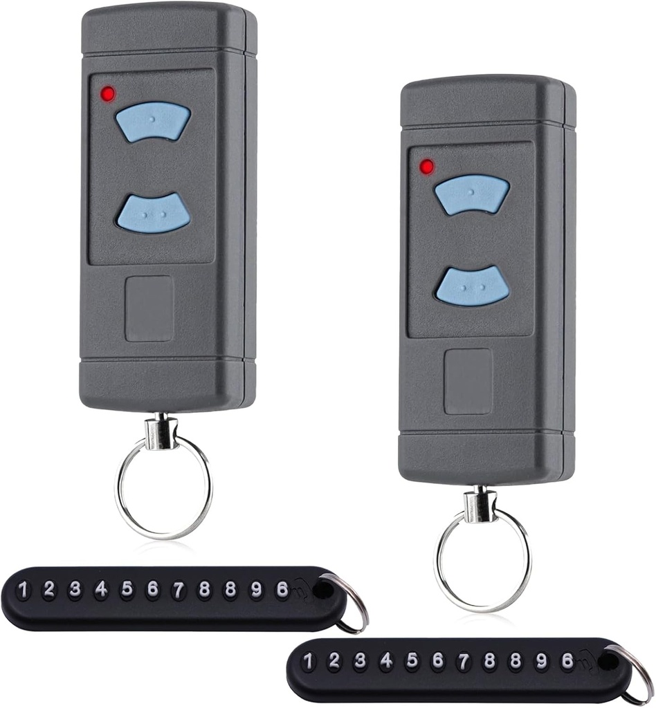 2 piese telecomanda pentru usa de garaj deschizator universal de usa de garaj telecomanda telecomanda usa de garaj compatibila cu butonul gri Hormann 40,685 MHz HSE2-40 HS4-40 cu placuta de parcare