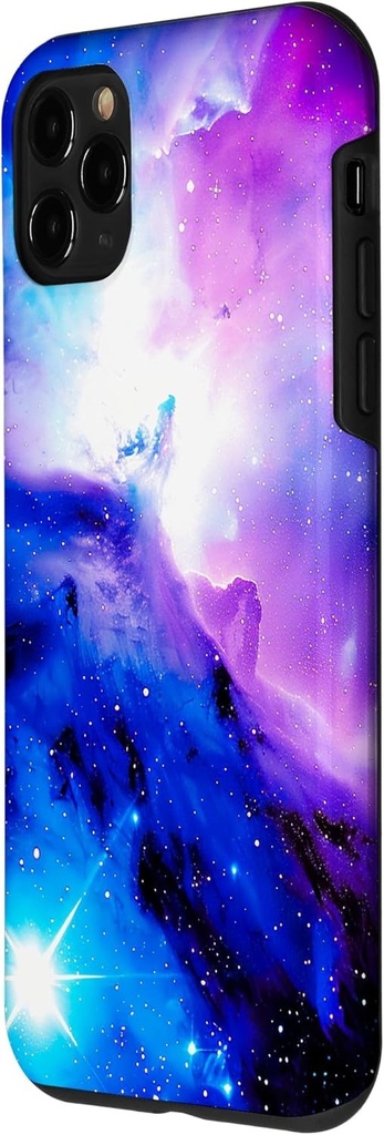 Husa pentru iPhone 11 Pro Galaxy Nebula Space Universe Stars Galaxy Purple Blue
