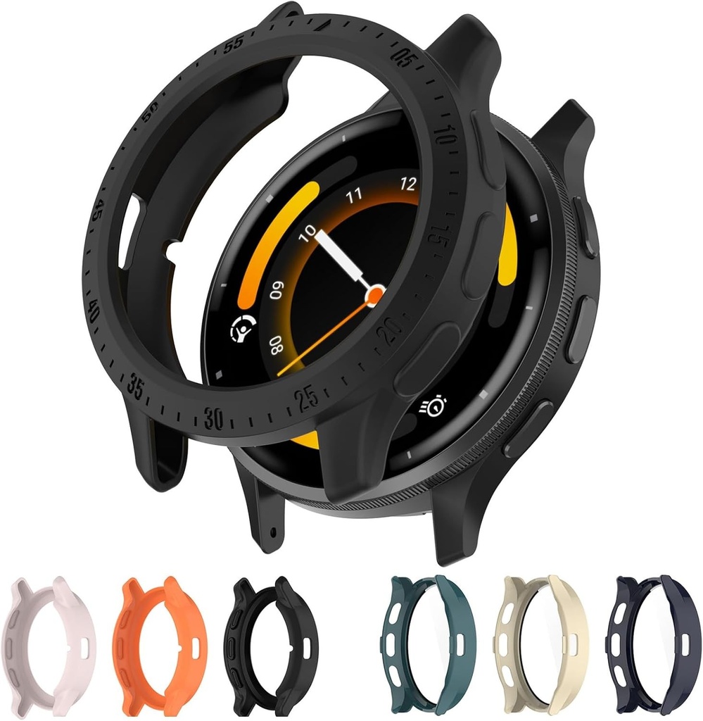 AWADUO Compatibil cu Carcasa de protectie Garmin Venu 3 TPU, Carcasa de protectie Smartwatch Carcasa moale si rezistenta Accesorii pentru ceas (negru)