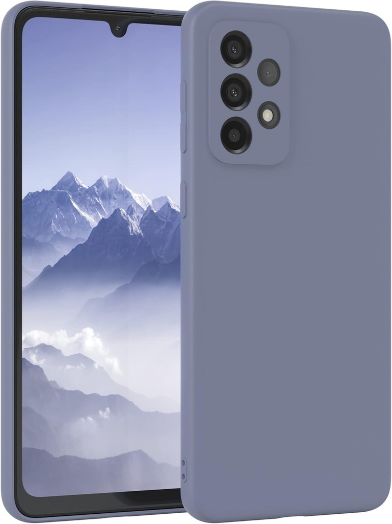 EAZY CASE - Husa din silicon pentru Samsung Galaxy A33 5G Husa din silicon Husa moale si rezistenta la socuri pentru telefon mobil Galaxy A33 5G Husa de protectie cu protectie pentru camera Husa de protectie premium subtire TPU Bumper Lavanda Violet