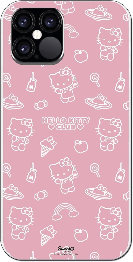 Personalizeaza-ti husa iPhone 12-12 Pro - model Hello Kitty pe roz