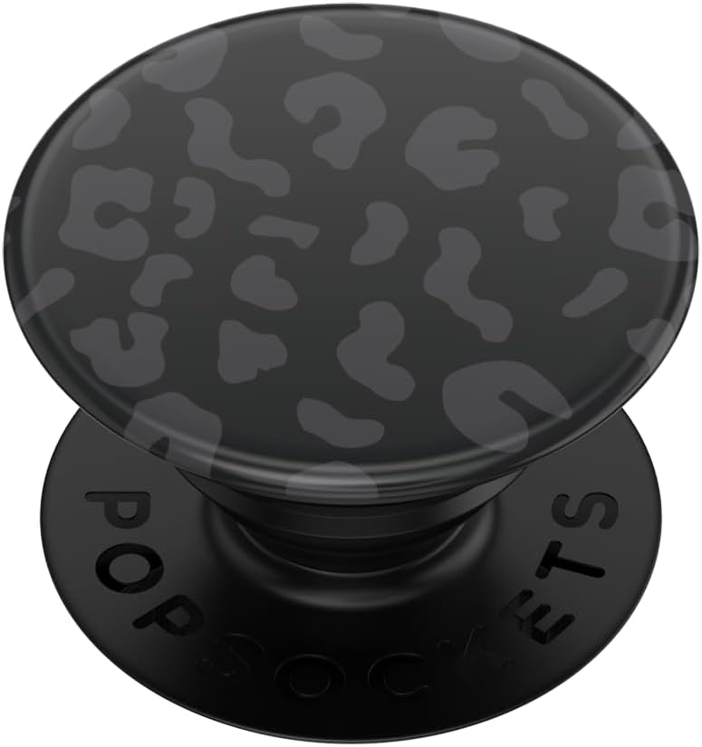 PopSockets PopGrip Stand și mâner extensibil cu un blat interschimbabil pentru telefoane și tablete - Leopard of the Night, 1 număr