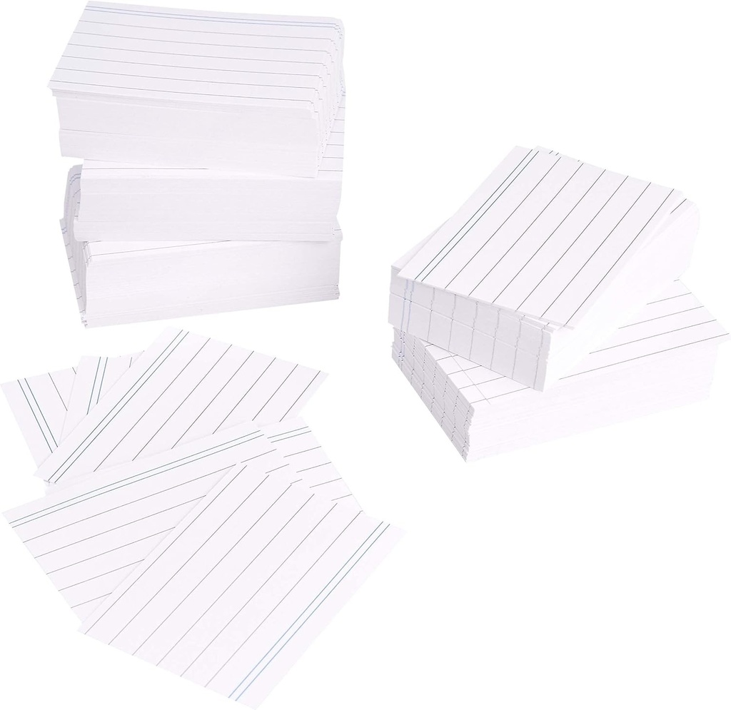 Fise de index A8 Amazon Basics (7,4 cm x 5,2 cm), captusite, alb, 1000 de conturi