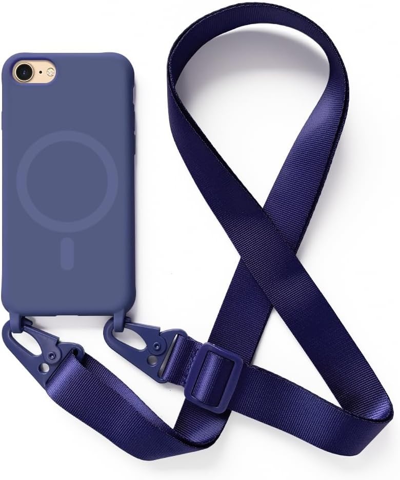 Husa armura din piele compatibila cu iPhone XS din silicon cu husa cu snur, husa din silicon rezistenta la socuri Candy Colors, husa de protectie impotriva socurilor pentru camera cu husa pentru telefon cu snur reglabila.-Negru