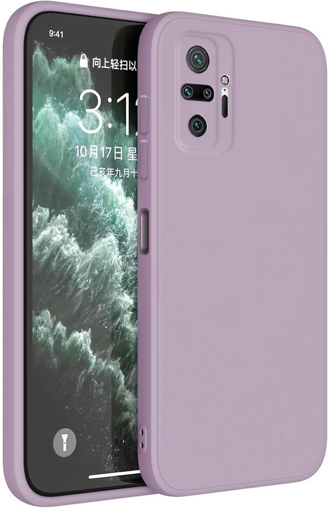 Husa Topme pentru Redmi Note 10 Pro (6,67 inchi) Husa, protectie TPU din silicon - iarba violet