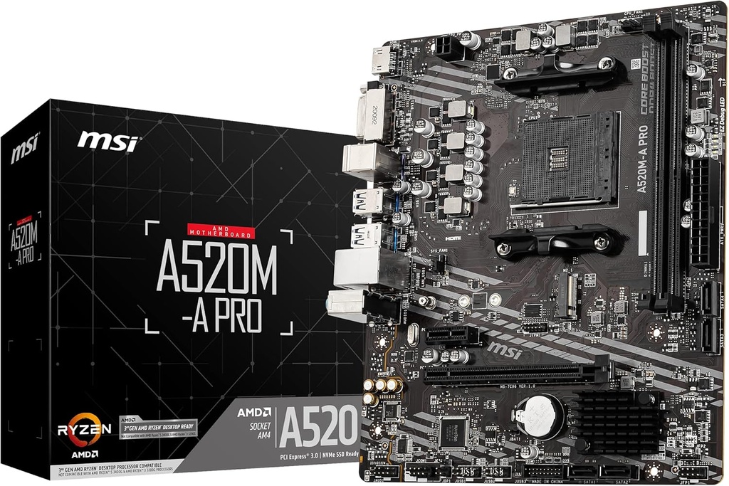 Placa de baza MSI A520M-A PRO, Micro ATX