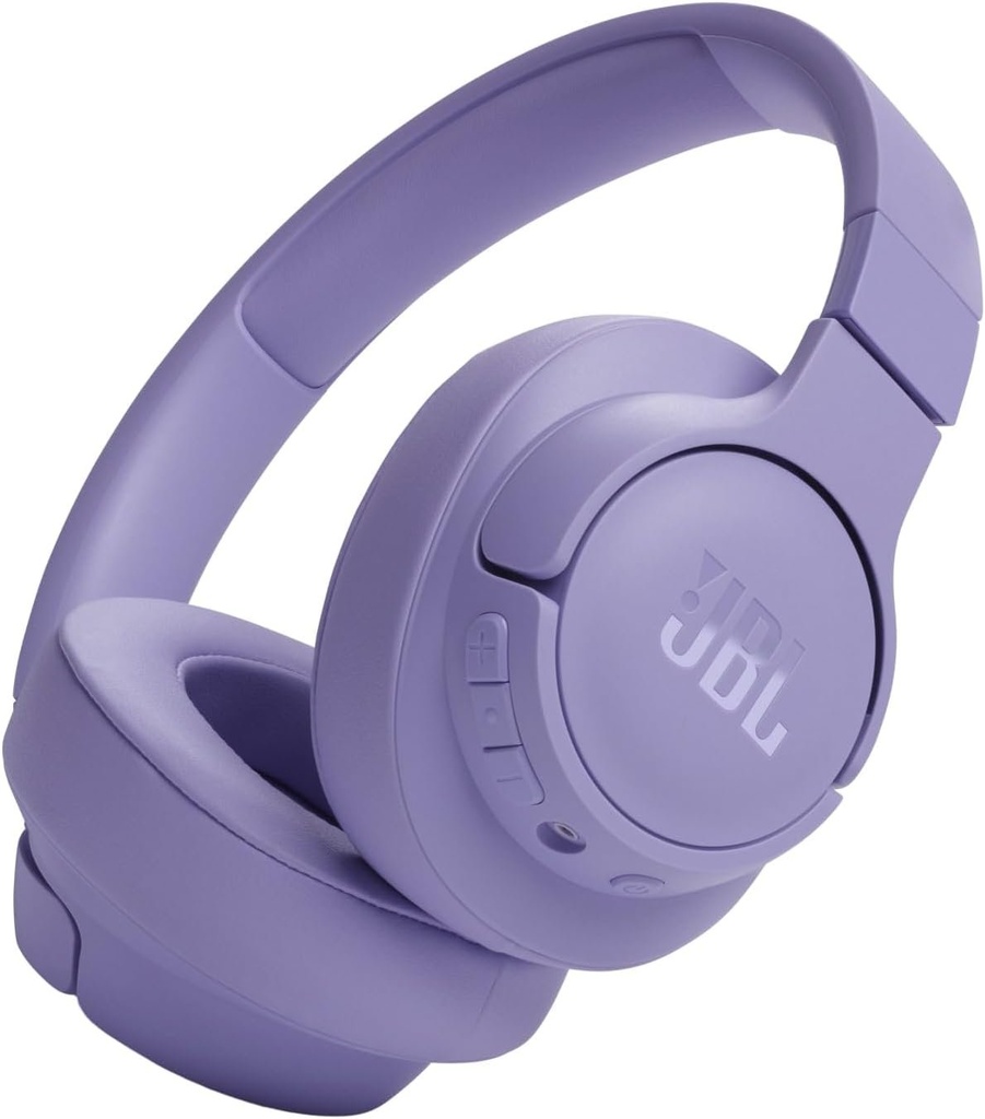 JBL Tune 720BT, casti fara fir, usoare si confortabile, Bluetooth 5.3, autonomie a bateriei de pana la 76 de ore, incarcare rapida, sunet JBL Pure Bass, violet