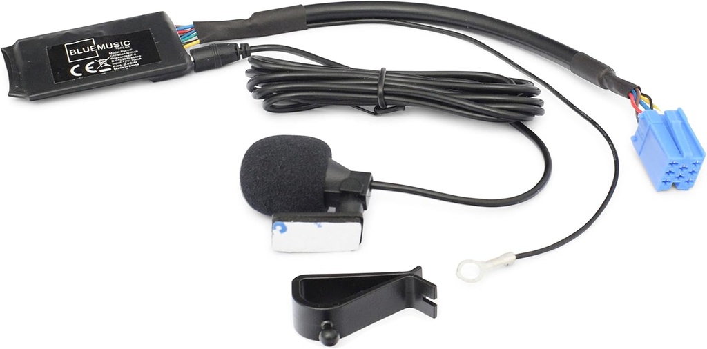 Adaptor audio Bluetooth BlueMusic compatibil cu Mini-ISO cu 8 pini Audi Chorus 2, Concert Symphony Navigation Plus 1/2, RNS-D - VW Gamma 5 MCD MFD 1 - SEAT Alana Aura - Skoda MFD1 Symphony