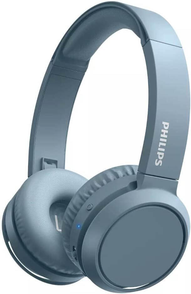 Căști on-ear PHILIPS AUDIO H4205Bl/00 cu buton de amplificare a basului, Bluetooth, 29 de ore de redare, funcție de încărcare rapidă, izolare la zgomot, pliabile, albastru (albastru)