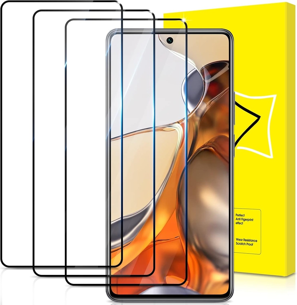 Sticla securizata GiiYoon pentru Xiaomi 11T 5G/11T Pro 5G [acoperire completa] [sticla de protectie duritate 9H] [fara bule] [anti-zgarieturi] folie de protectie pentru ecran