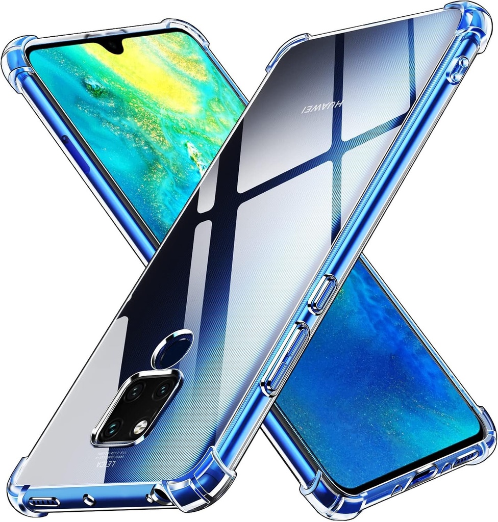 Husa iVoler pentru Huawei Mate 20 X/Huawei Mate 20 X 5G, husa transparenta cu absorbtie a socurilor cu bara de protectie moale TPU, husa de protectie subtire din silicon moale TPU
