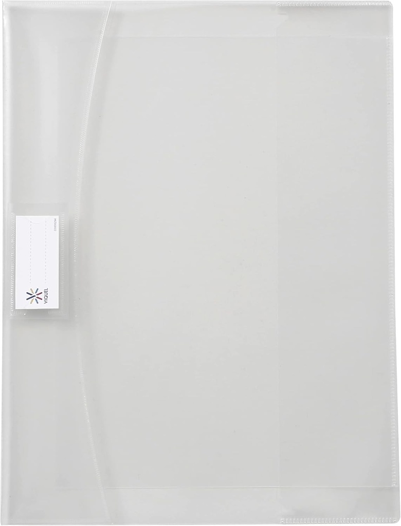 Coperta Viquel Strong - Husa pentru caiet din plastic transparent 24x32 - Calitate superioara - Cotor intarit - Cu clape de marcaj
