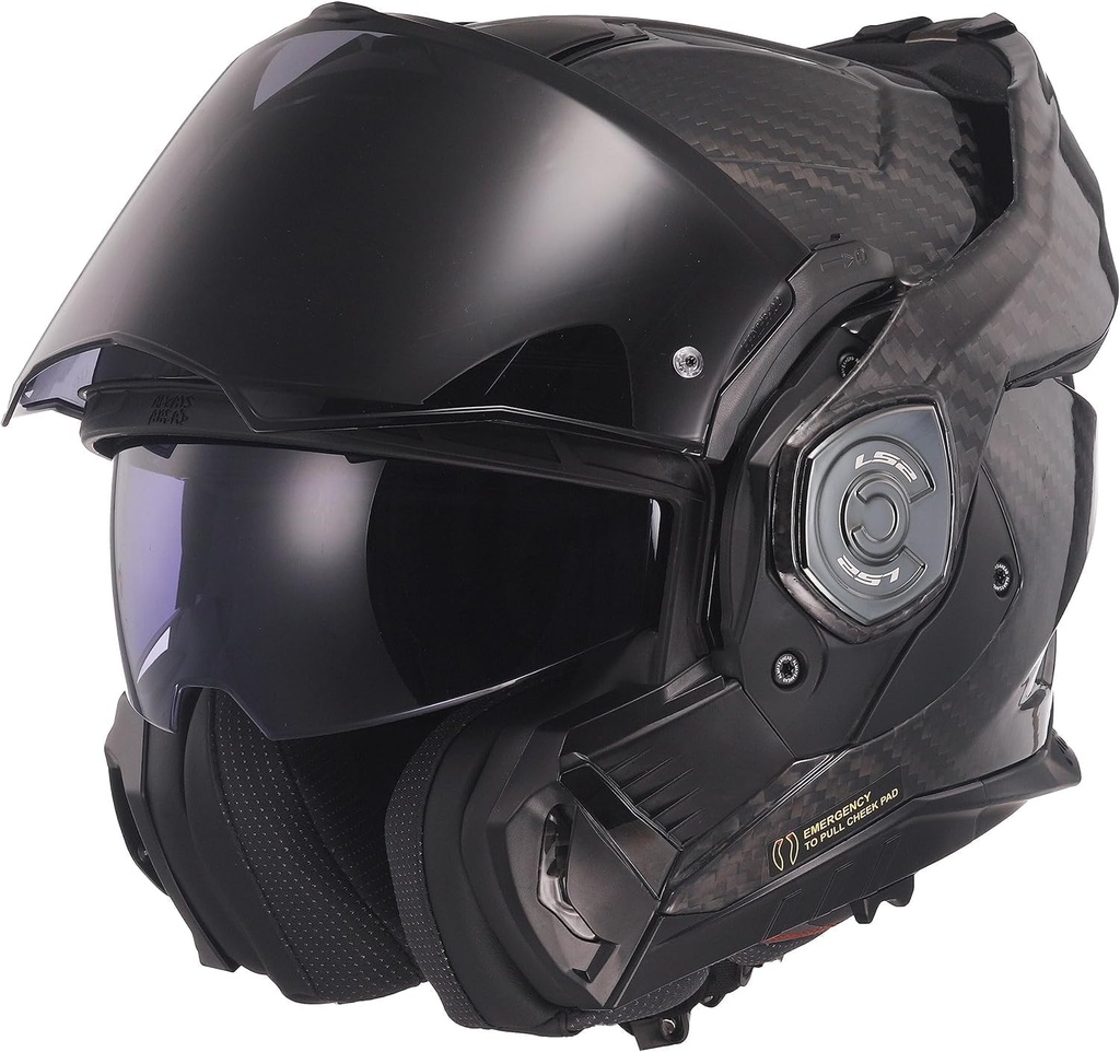 LS2, Casco moto modulare ADVANT X CARBON Gloss Carbon, XL