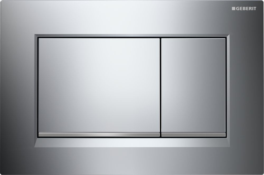 Geberit 115.883.KH.1 Placa Sigma 30 cu 2 butoane, crom lustruit, 24,6 x 16,4 x 1,2 cm