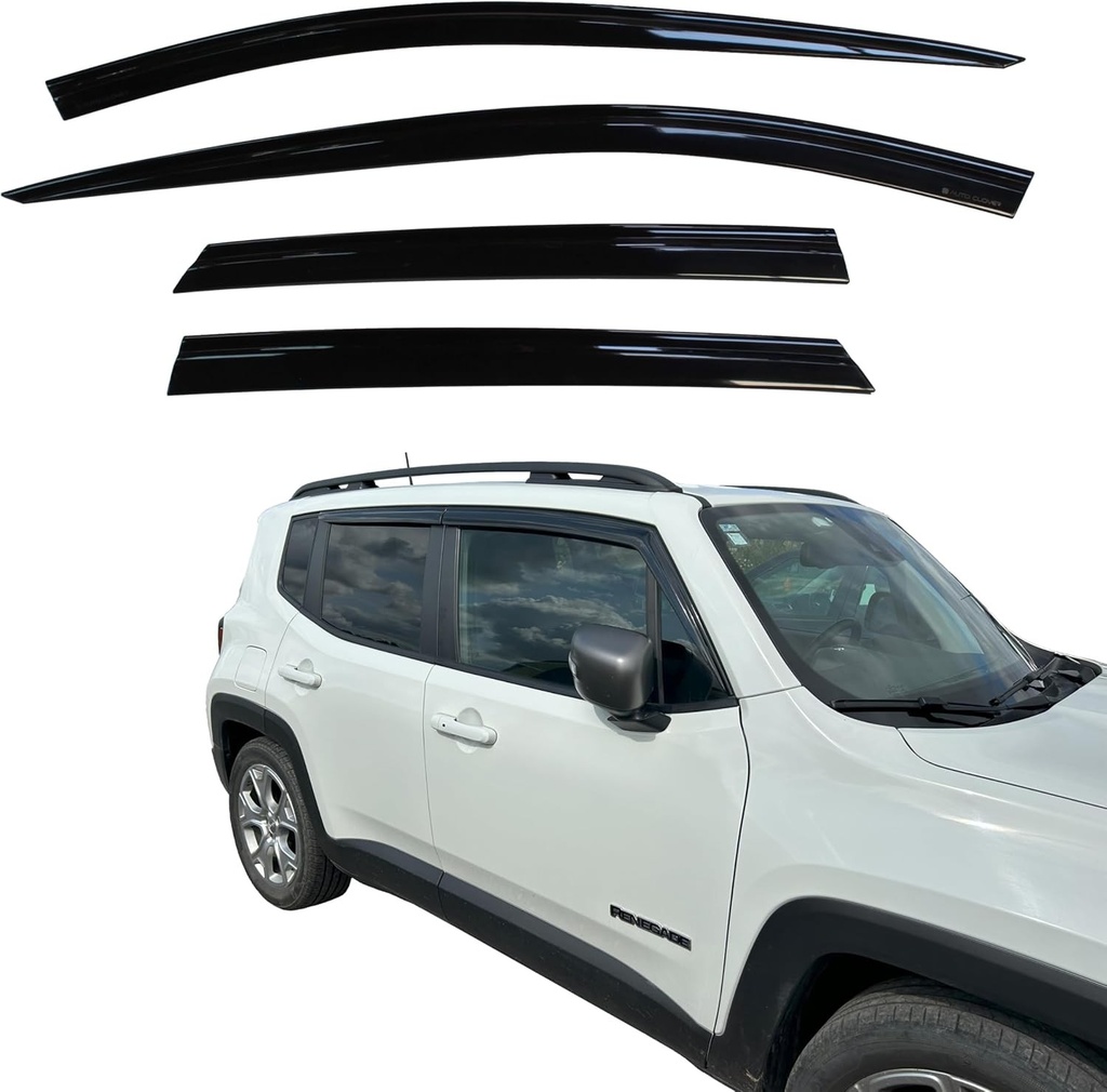 Set deflectoare de vant pentru Jeep Renegade 2014+ (4 bucati), culoare afumata