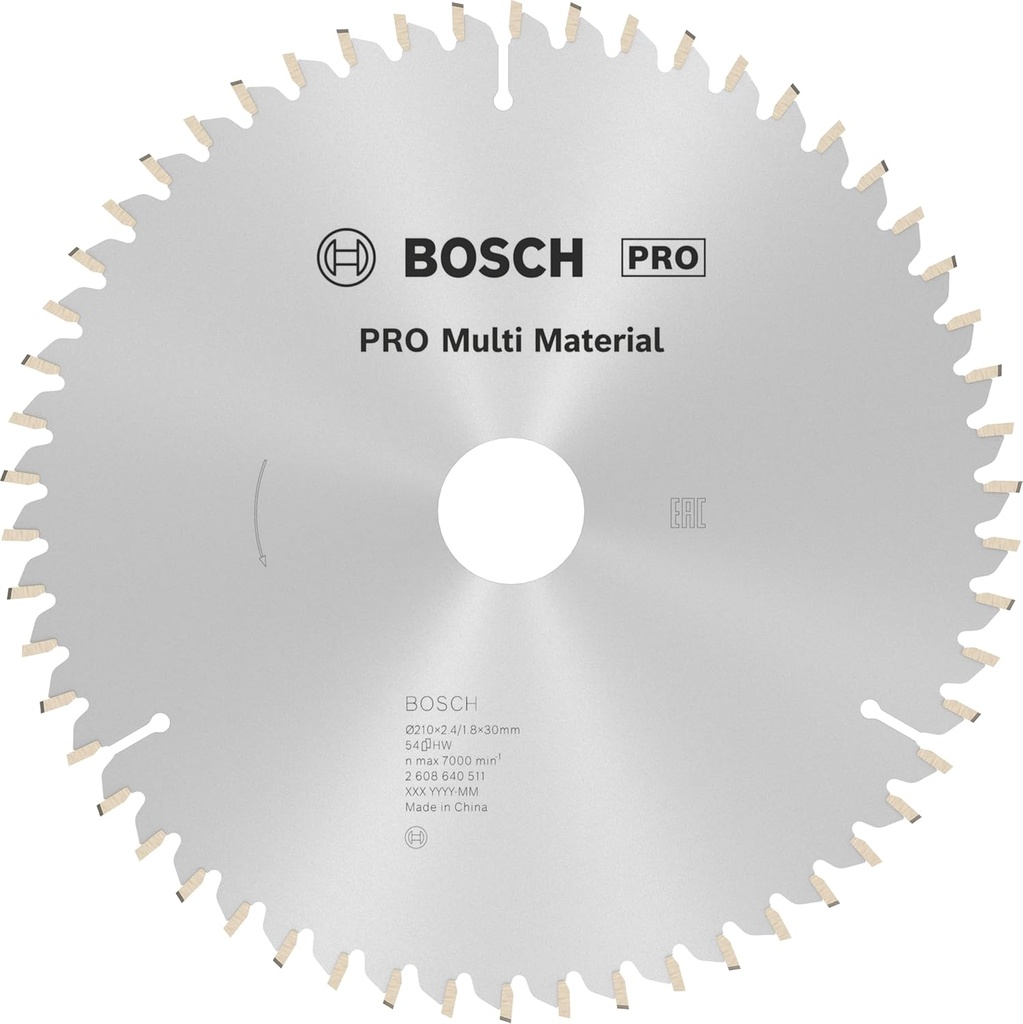 Bosch 2608640511 Pânză de ferăstrău circular multimaterial, 210 x 30, 54D
