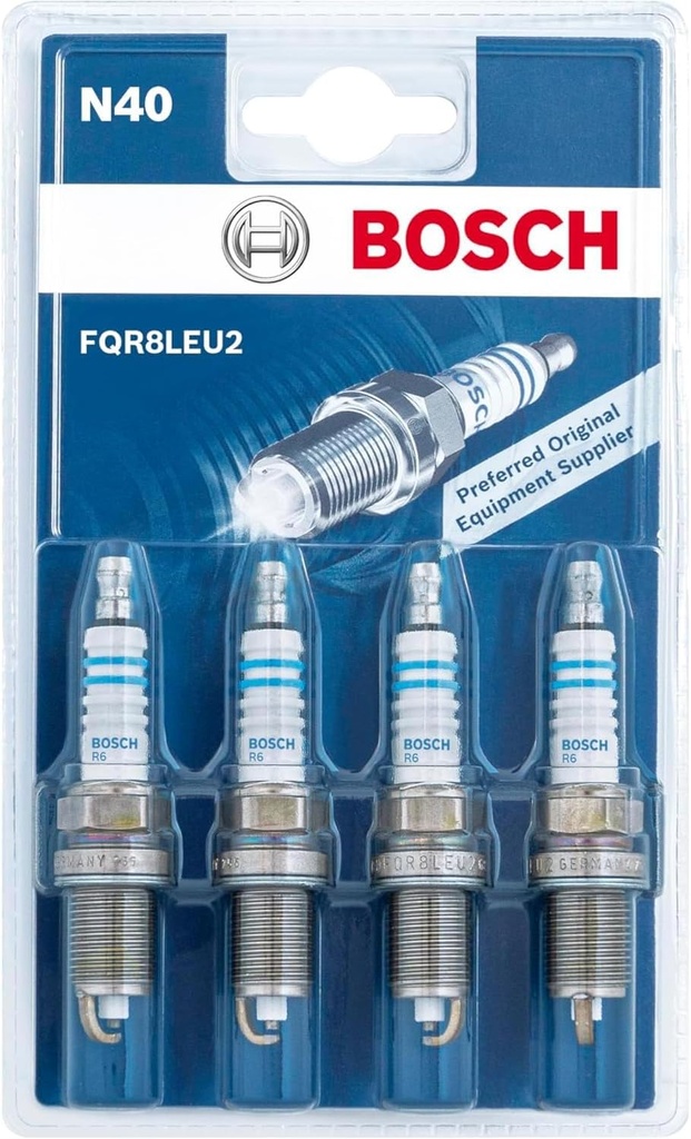 Bosch 0242230806 (N40), set de 4 bujii - pentru performanțe fiabile de pornire la rece și durată lungă de viață - cu design robust