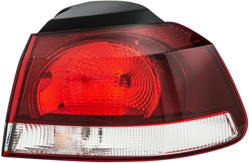 HELLA 2SD 009 922-131 Lumina spate - Bec - transparent/rosu - sectiune exterioara - pentru VW Golf VI (5K1) - Basic, Highline - pentru circulatie pe stanga/trafic pe dreapta - stanga