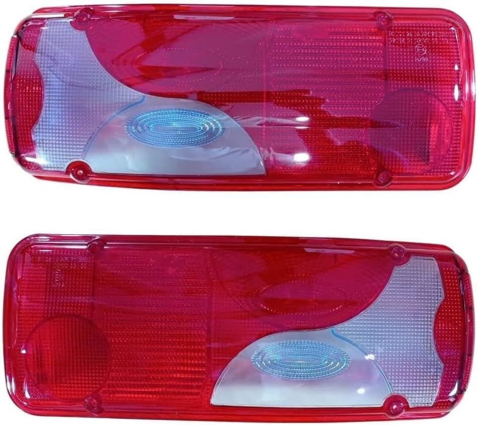 2 x sticlă de schimb pentru lentile de lumină din spate pentru Mercedes Sprinter Pritsche, MAN TGA TGS TGL TGL, VW Crafter, Scania E-MARK
