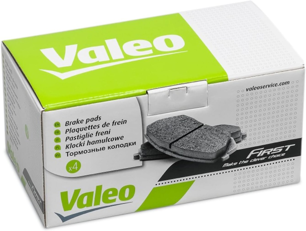 VALEO placute de frana First 301718 Set de 4 placute Axa fata Complet echipata cu accesorii montate