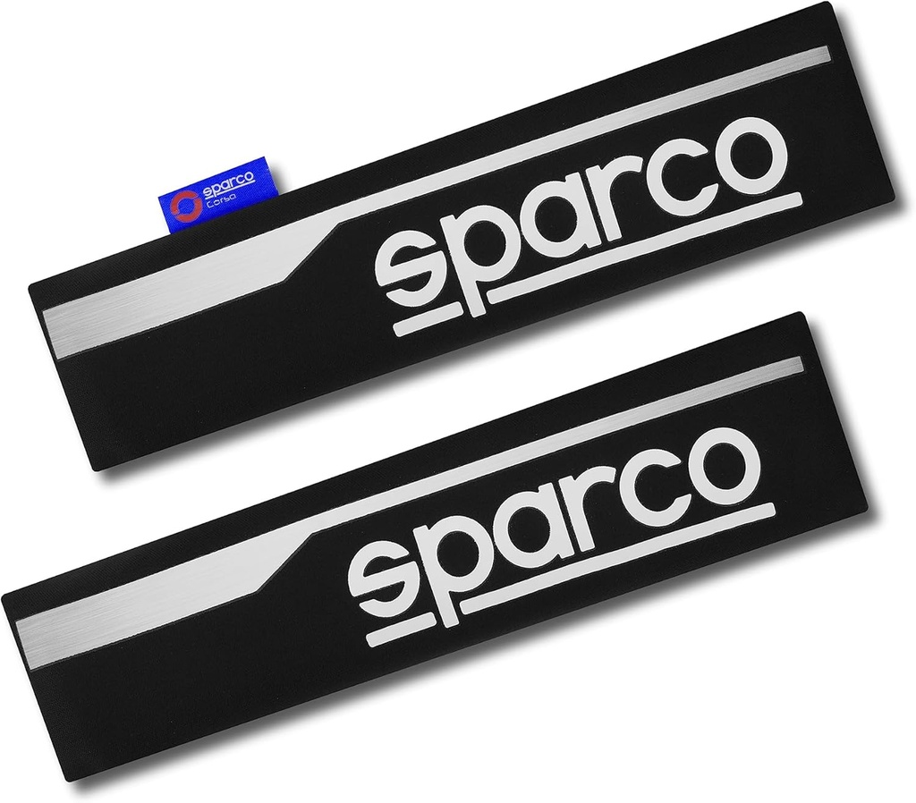 Set Sparco de 2 tampoane negre pentru centura de siguranta
