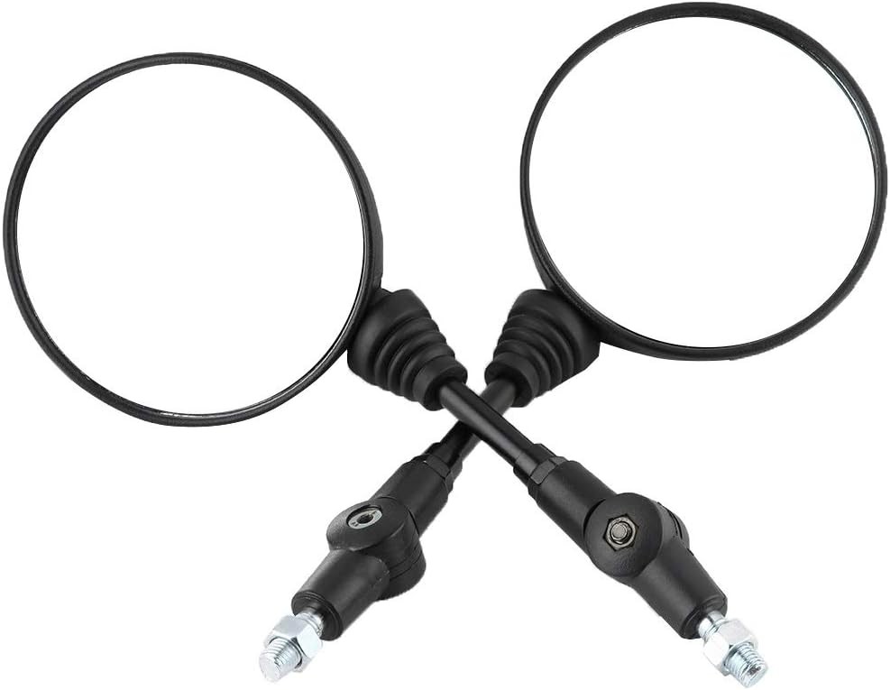 1 pereche de oglinzi retrovizoare pentru motocicleta Oglinzi retrovizoare pentru motocicleta modificate Oglinzi retrovizoare laterale rotunde compatibile cu Kawasaki KLX250 KL250