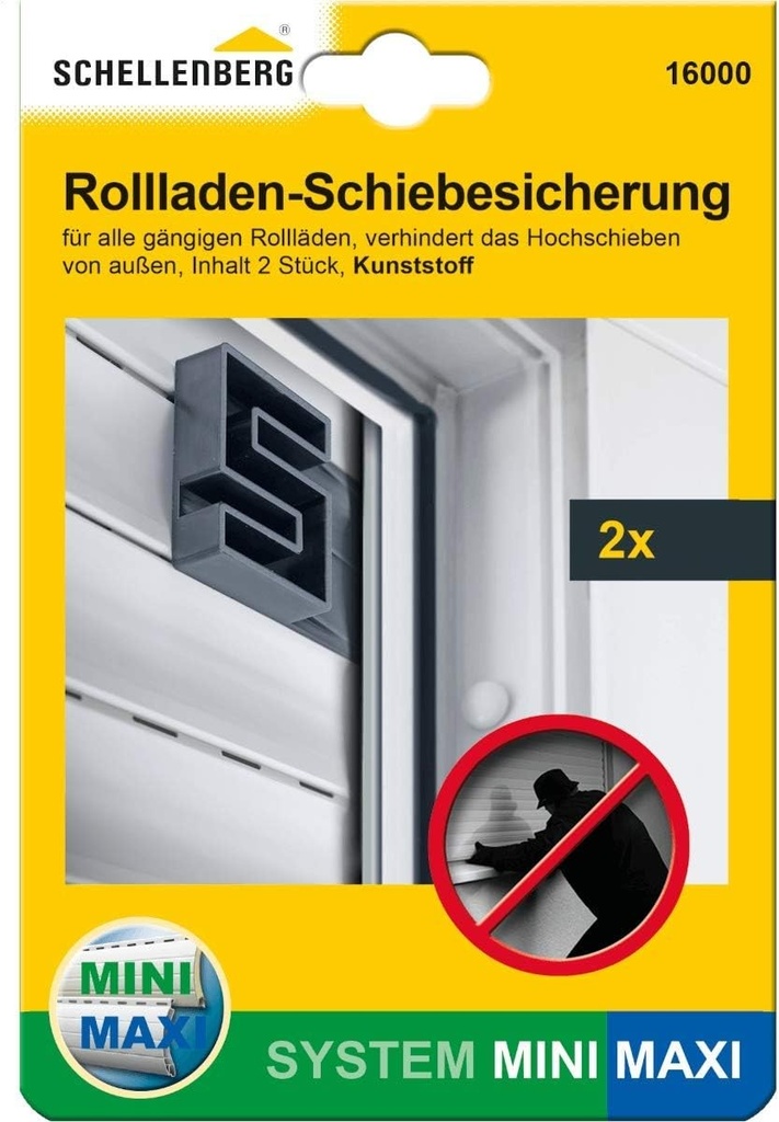 Schellenberg 16000 Blocare glisanta pentru rulouri Blocare pentru rulouri pentru a preveni alunecarea 2 bucati (1 pereche)