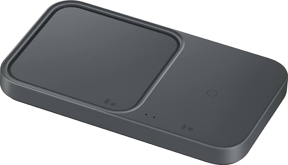 Samsung Wireless Charger Duo 15W Fast Charging 2.0, Grigio Scuro