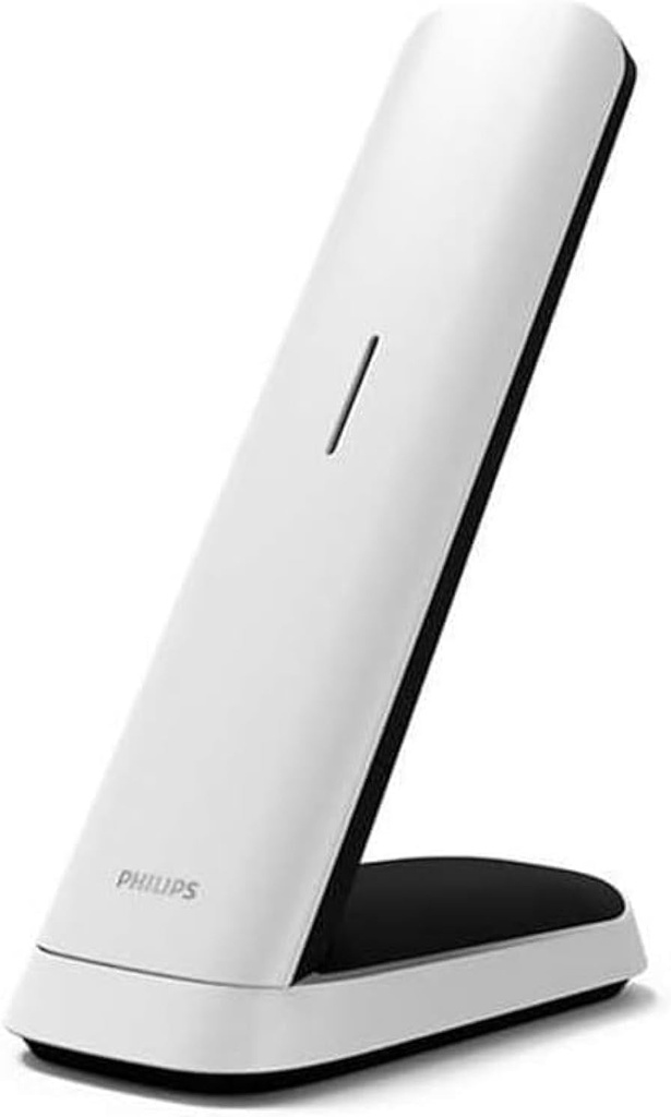 Philips M4701W/12 - Telefon fara fir DECT, Afisaj de 4,6 cm, Ecran LCD, Iluminare de fundal, Organizator cu 50 de cifre, Maini libere, Taste programabile, HQ-Sound - Alb (Compatibil: ES, par)