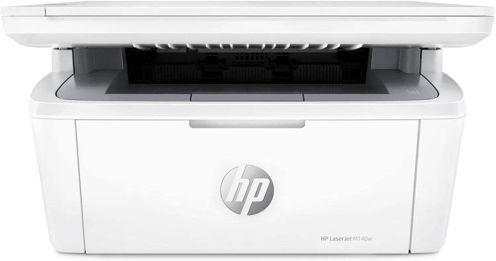 HP LaserJet M140w 7MD72F, Imprimanta multifunctionala laser A4, monocrom, imprimare duplex manuala alb-negru, 20 ppm, Wi-Fi, HP Smart, alb