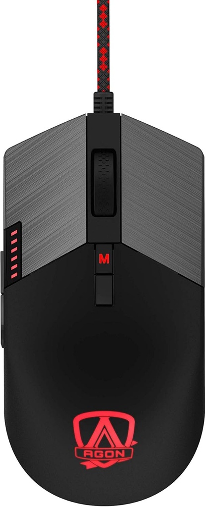 Mouse pentru jocuri Agon by AOC AGM700 - 16.000 DPI - Comutatoare Omron - Efecte RGB - DPI reglabil - Greutate reglabilă