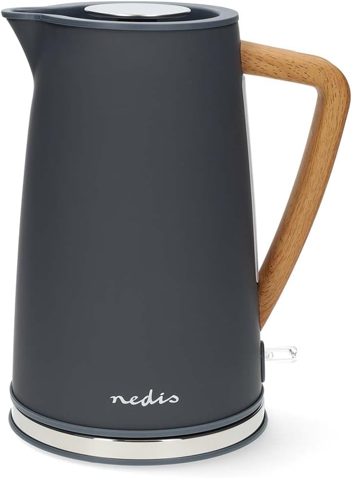 Fierbător - 1,7 l - Soft-Touch - Gri - Se rotește la 360 de grade - Element de încălzire ascuns - Controller Strix - Protecție împotriva fierberii uscate