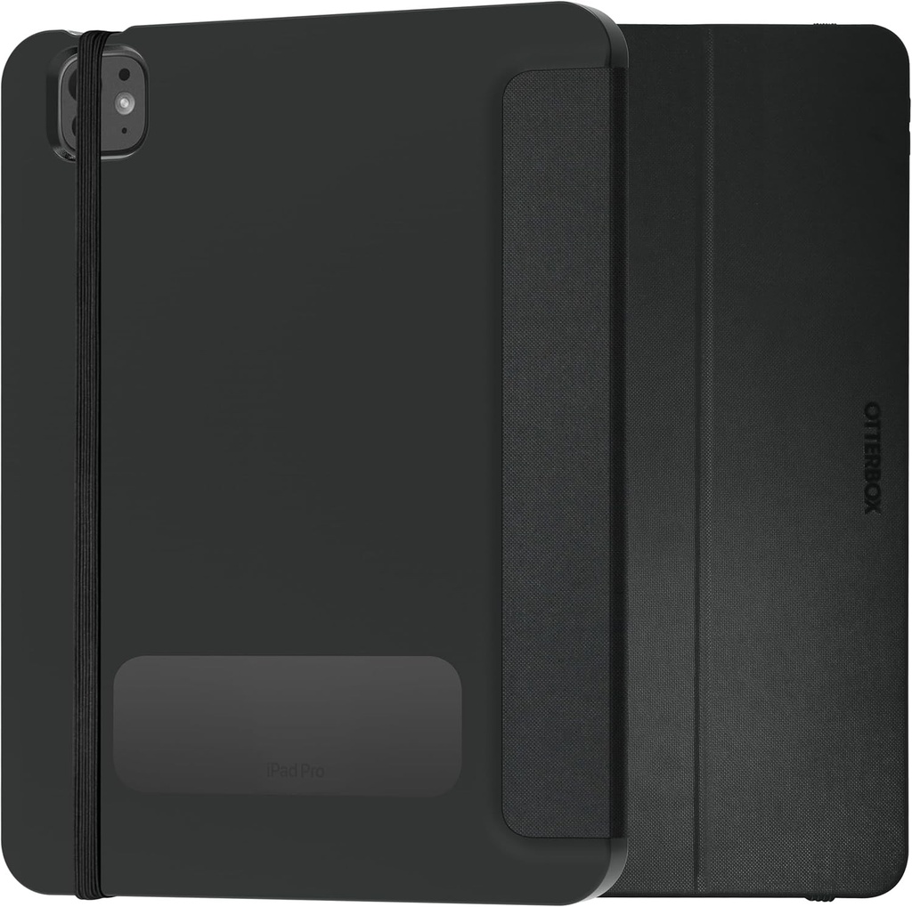 Husa OtterBox React Folio pentru iPad Pro 11" M4 (2024), rezistenta la socuri, la cadere, husa de protectie ultra-subtire, testata la calitate militara, neagra, fara cutie de vanzare cu amanuntul