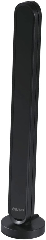 Antena interioara Hama DAB pentru radio (DABplus, FM, antena interioara digitala cu amplificator, antena cu tija activa cu conector F), neagra, cablu de 1,4 m