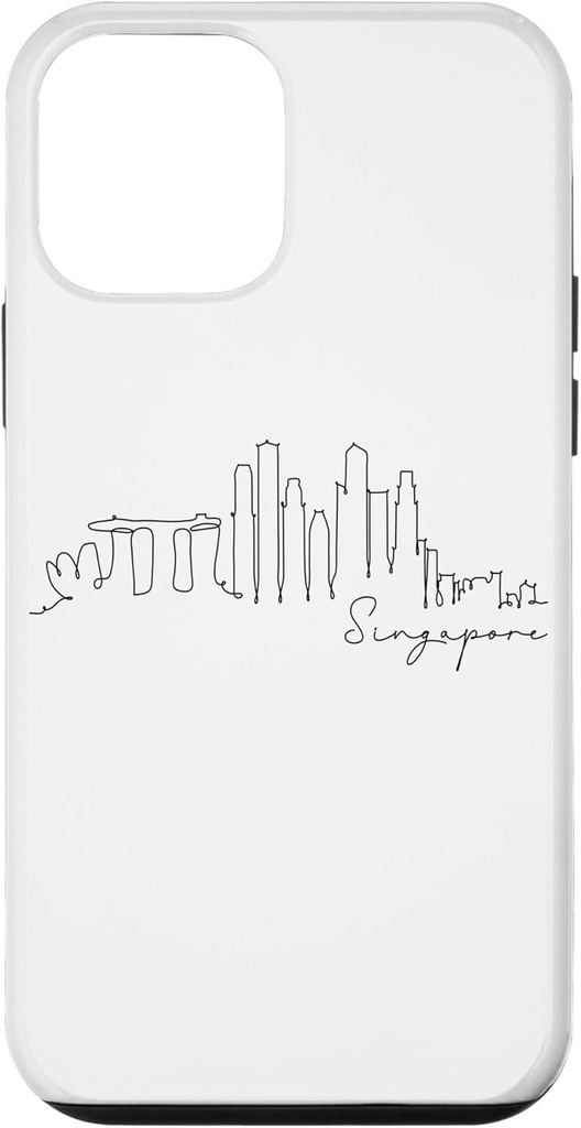Husa pentru iPhone 12 mini Singapore Skyline Silhouette Asia Fan Love I Love Singapore
