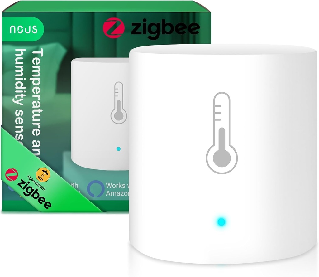 Senzor inteligent de temperatura si umiditate NOUS E5 ZigBee: monitorizeaza-ti casa in mod inteligent